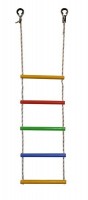 Детская веревочная лестница для ДСК 5 перекладин цвет радуга ЛВ5-3В - магазин СпортДоставка. Спортивные товары интернет магазин в Благовещенске 